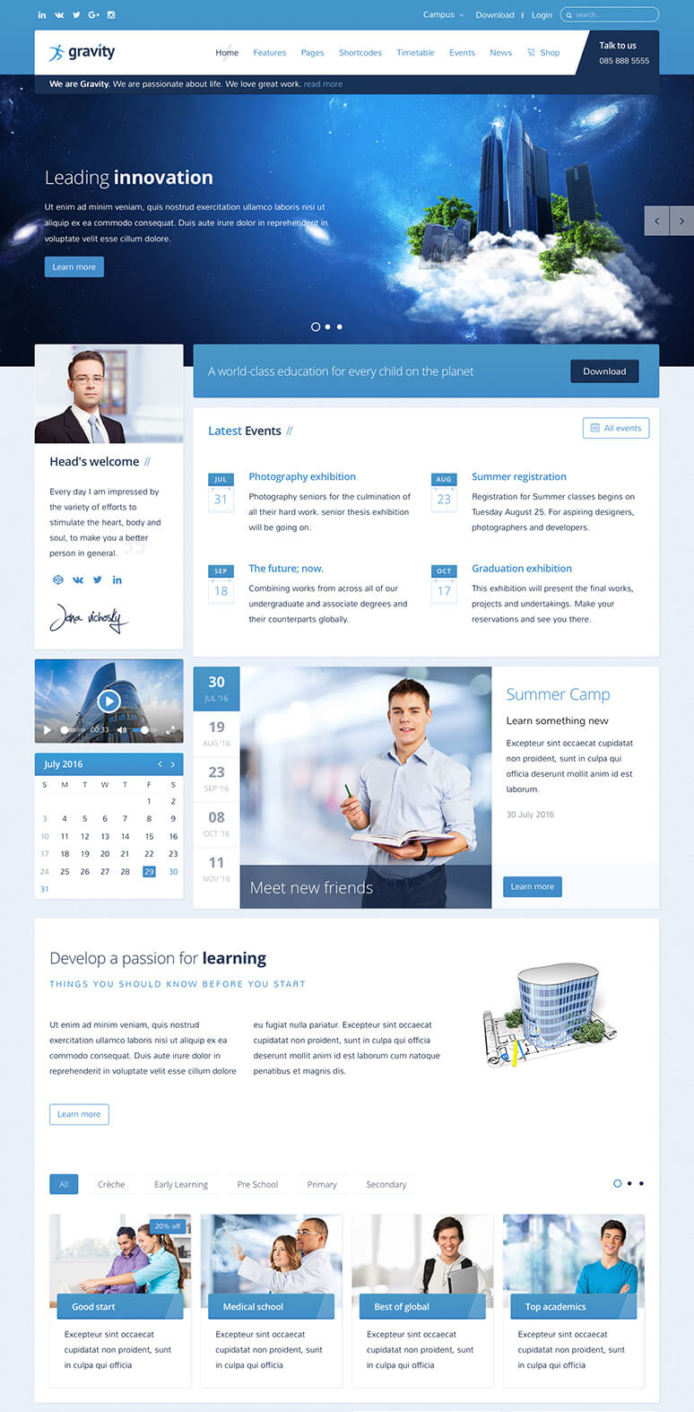 Gravity Joomla Template