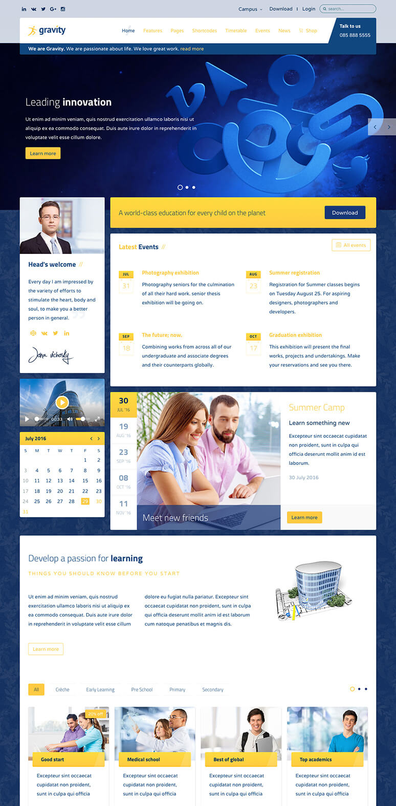 Gravity Joomla Template