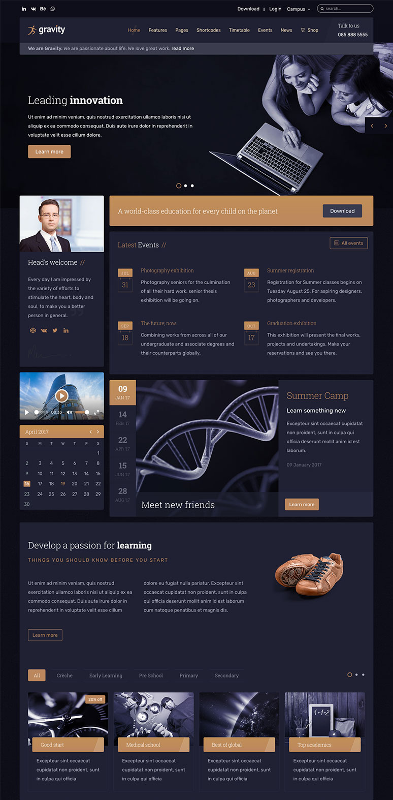 Gravity Joomla Template